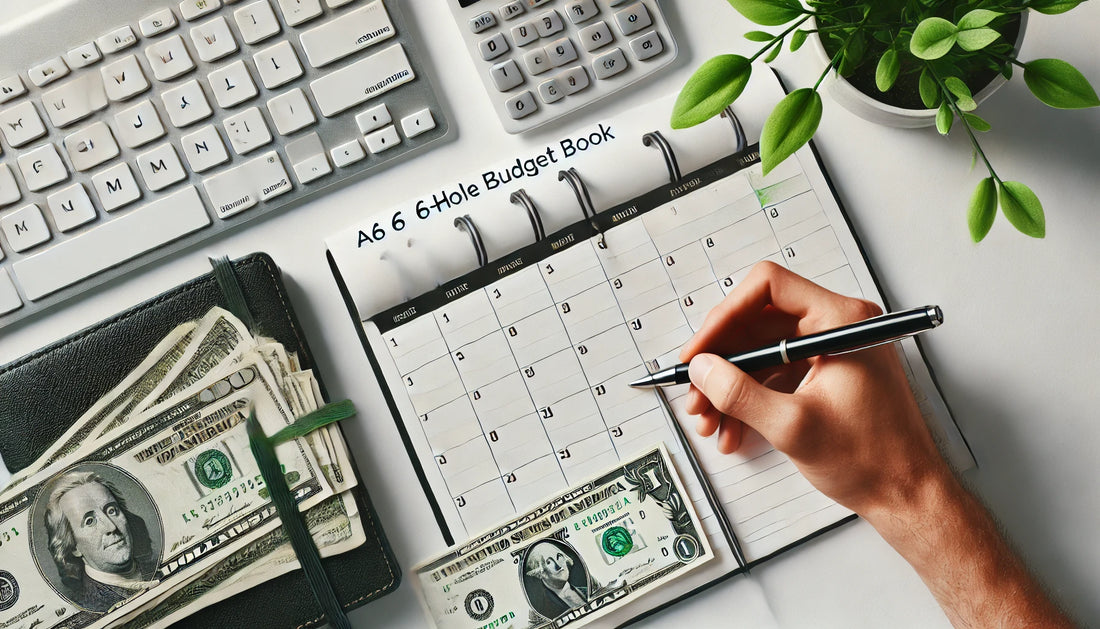 Effective financial planning made easy: The A6 6-hole budget book with monthly plan