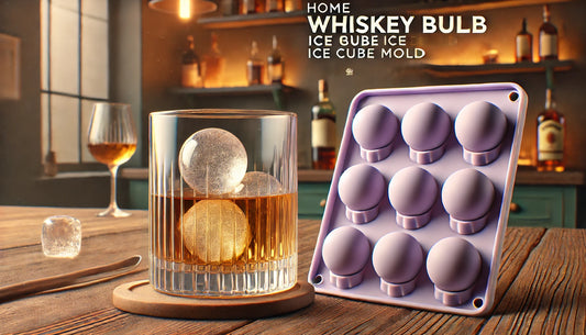 Chill in Style: The Ultimate Whiskey Bulb Ice Ball Silicone Mold in Lavender Purple