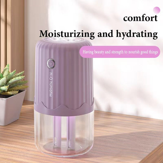 Transform Your Home: The T06 Dual Spray Air Humidifier with Night Light and Large Capacity