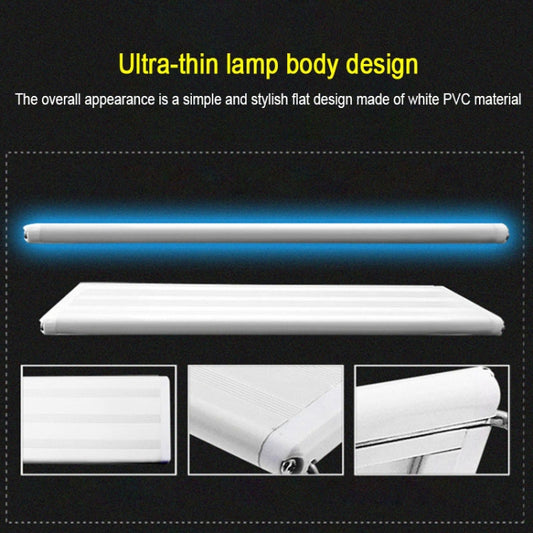 XY-60K Three Rows Aquarium Glass Fish Tank LED Aquatic Bracket Lamp, US Plug, XY-60K Three Rows