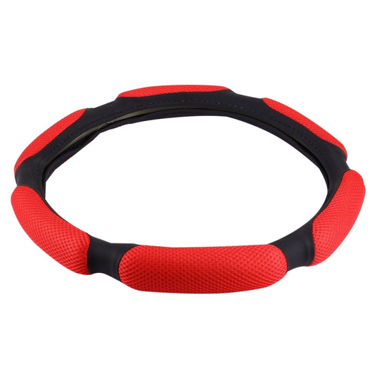 Sandwich Steering Wheel Cover, Beige and white glue#38cm, Red and white glue#38cm, Black and white glue#38cm, Grey and white glue#38cm