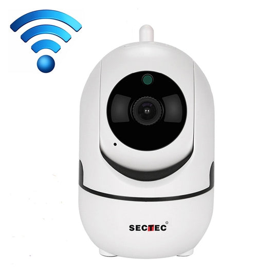 SECTEC white indoor security camera with dome lens and wireless antenna