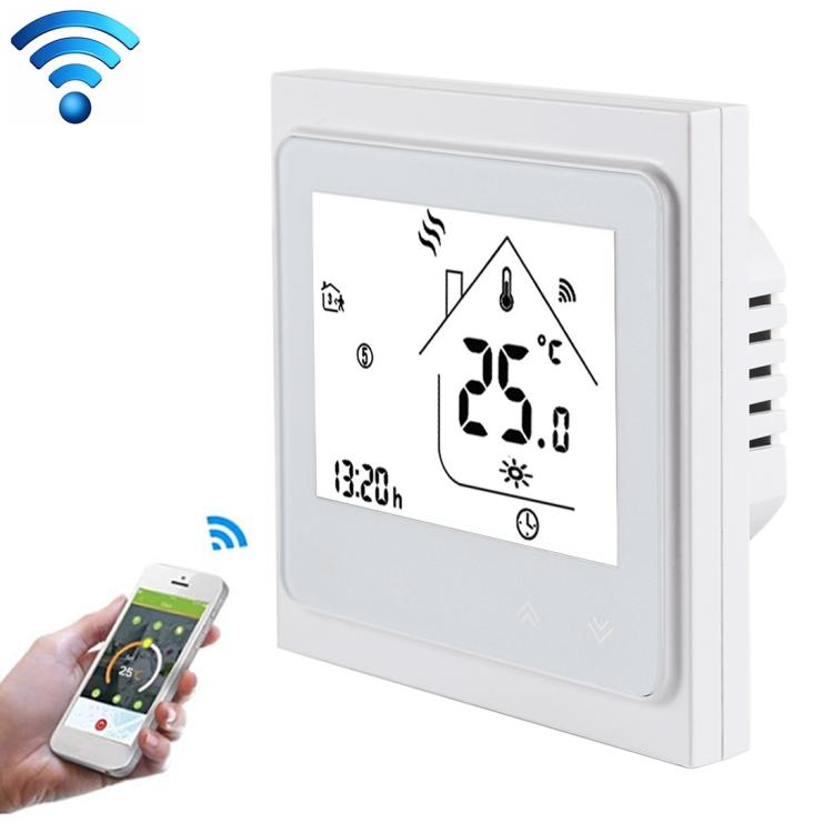 BHT-002GBLW 16A Load Electronic Heating Type LCD Digital Heating Room Thermostat with Sensor & Time Display, WiFi Control, BHT-002GBLW 16A (Black) Electronic Heating Type, BHT-002GBLW 16A (White) Electronic Heating Type