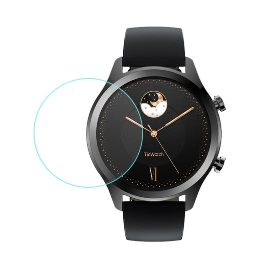 Tempered glass smartwatch screen protector film with 2.5D curved edge, clear