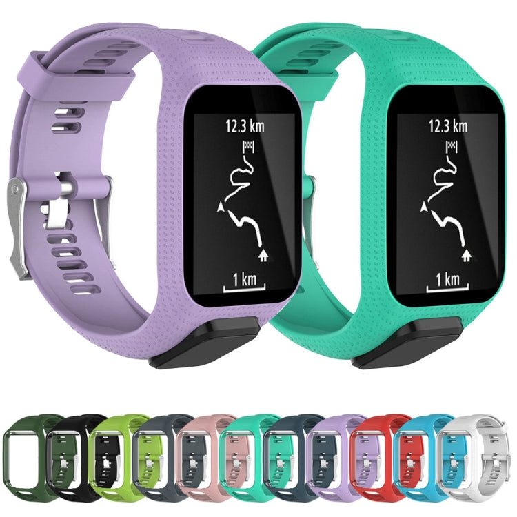 Assorted color silicone sport watch bands set with perforated straps