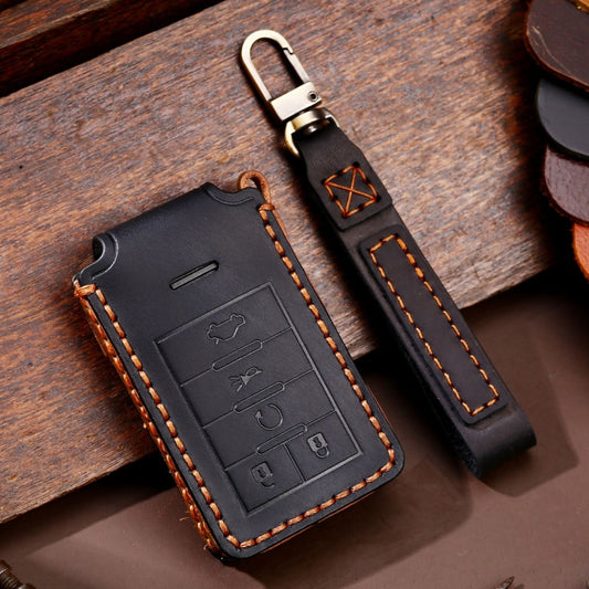 For Cadillac 5-button C091 Car Key Leather Protective Case, C091