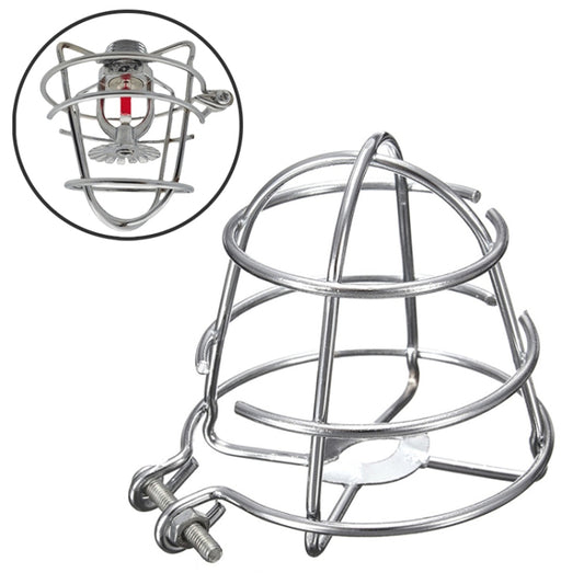 Sprinkler head guard bracket, chrome wire cage with two mounting screws