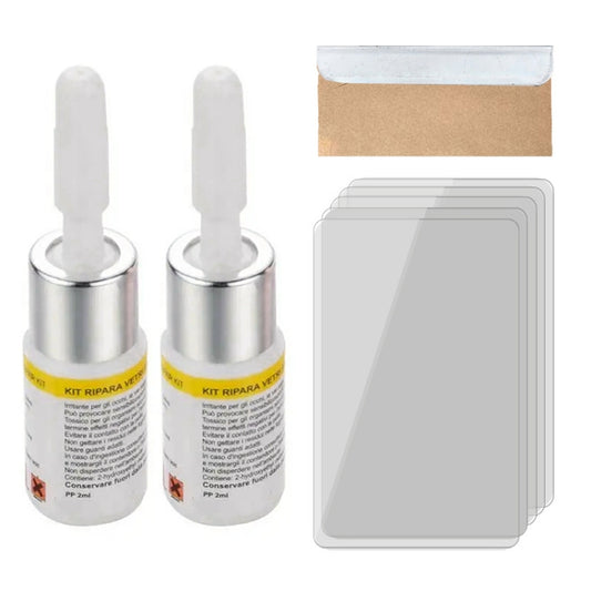 2 in 1 3ml Paintless Dent Removal Car Window Windshield Repair Fluid with Tool, 2 in 1 Repair Fluid (Black), 2 in 1 Repair Fluid (White)
