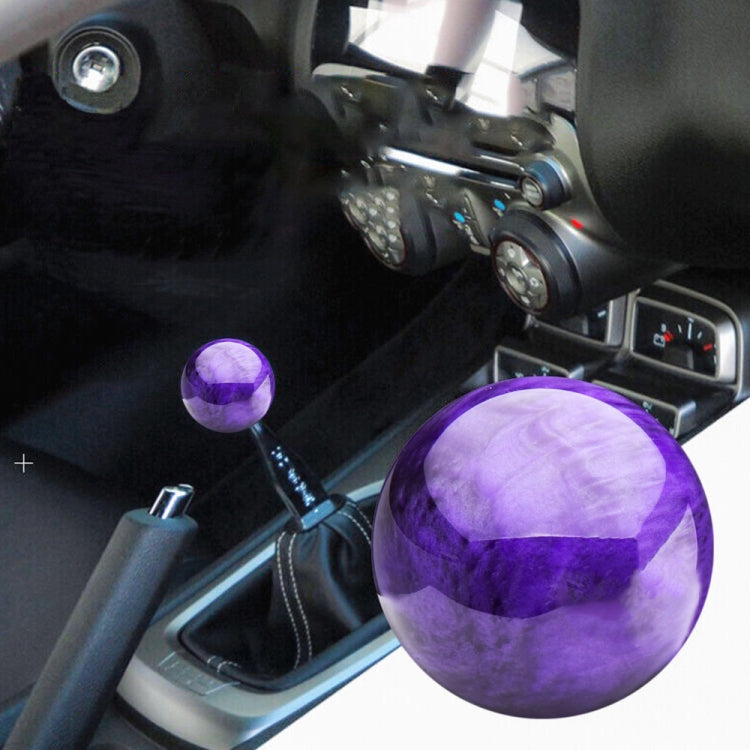 Marble star gear head shifter cover, purple round knob on a car shifter
