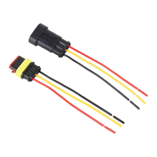 10pcs 2P Car Waterproof Plug Car Connector Plug-In, Length:10cm, 3P