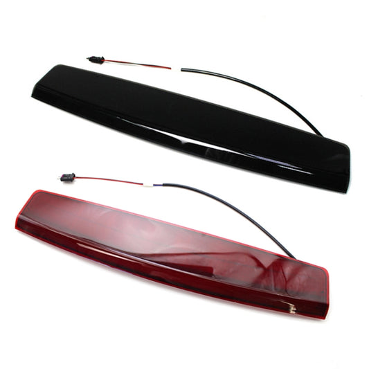 High position brake light set with black housing and red lens, two-piece view