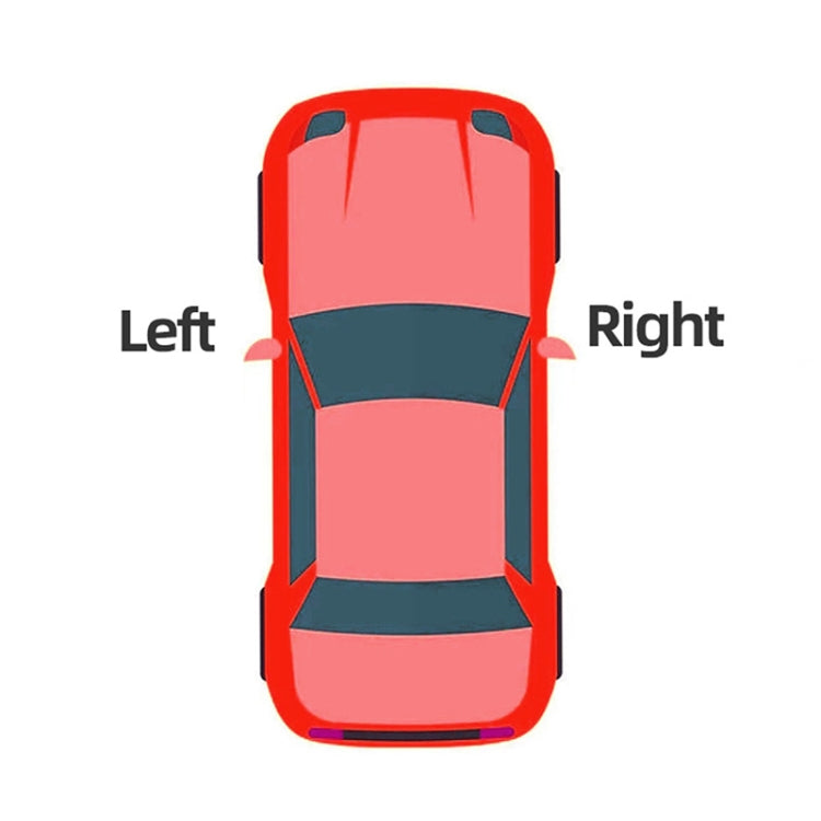 Diagram showing left side mirror turn signal light location on a car