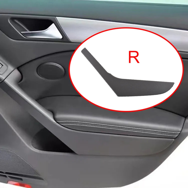 Right-side interior door handle trim cover shown in dark gray on door panel