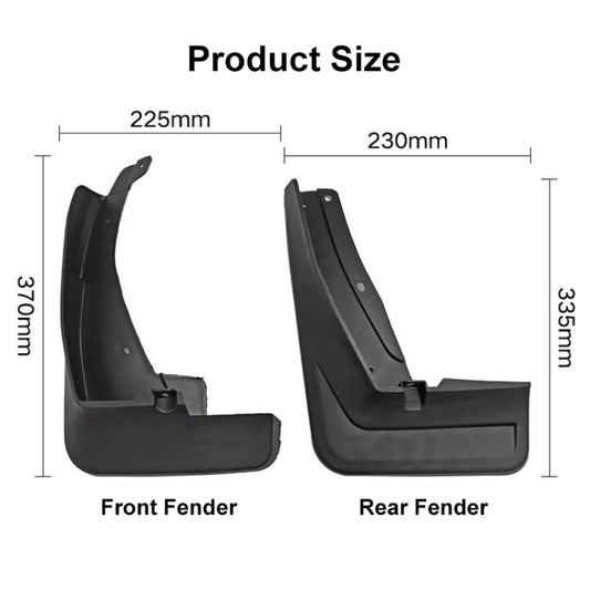 For Volkswagen Tiguan LR-Line 2018-2020 4pcs/Set Car Auto Soft Plastic Splash Flaps Fender Guard, For Volkswagen Tiguan LR-Line 2018-2020