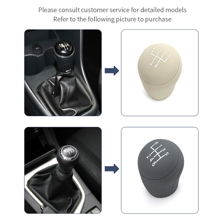 Silicone shift knob covers in beige and black, textured grip with gear position numbers