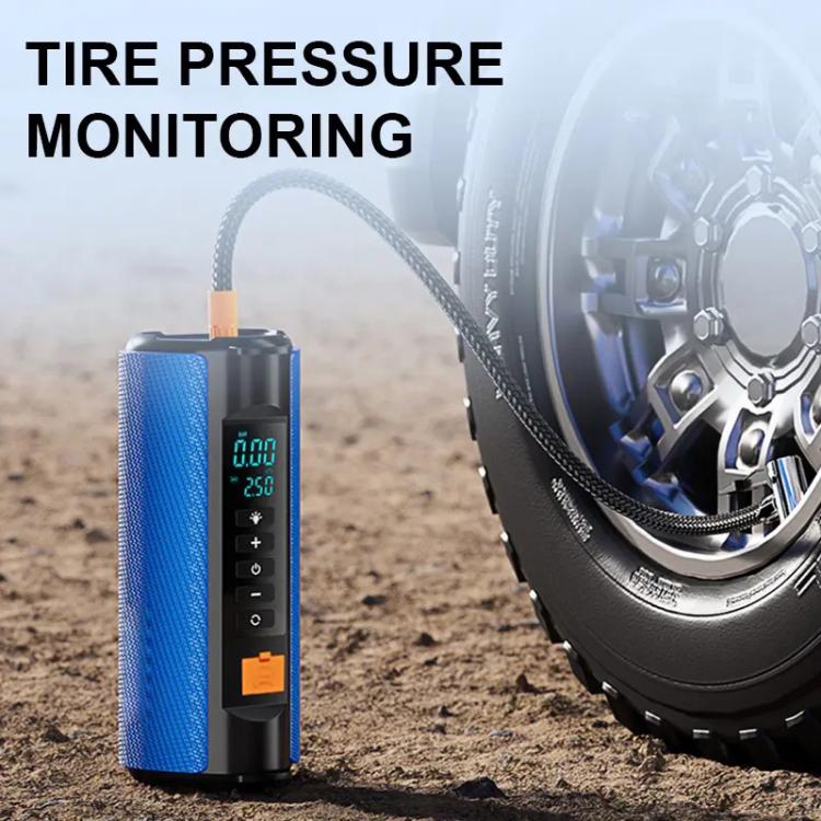 Car emergency jump starter and air pump with tire pressure display