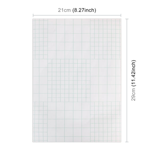 Size diagram for 3D leaf stickers: 21 cm wide and 29 cm tall