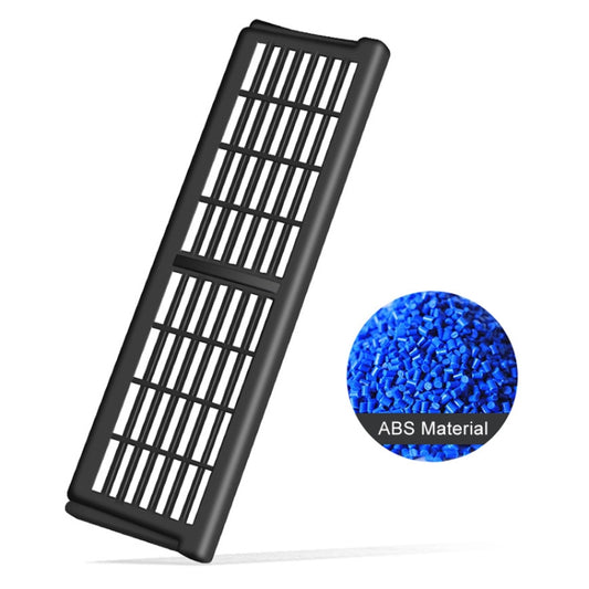 Under-seat air outlet protective cover, black vent grille with ABS material inset