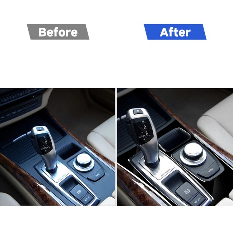 Car Left Drive Gear Panel Decorative Sticker for BMW X5 E70 2008-2013 / X6 E71 2009-2014, For X5 E70 / X6 E71 Low Ver, Left Drive
