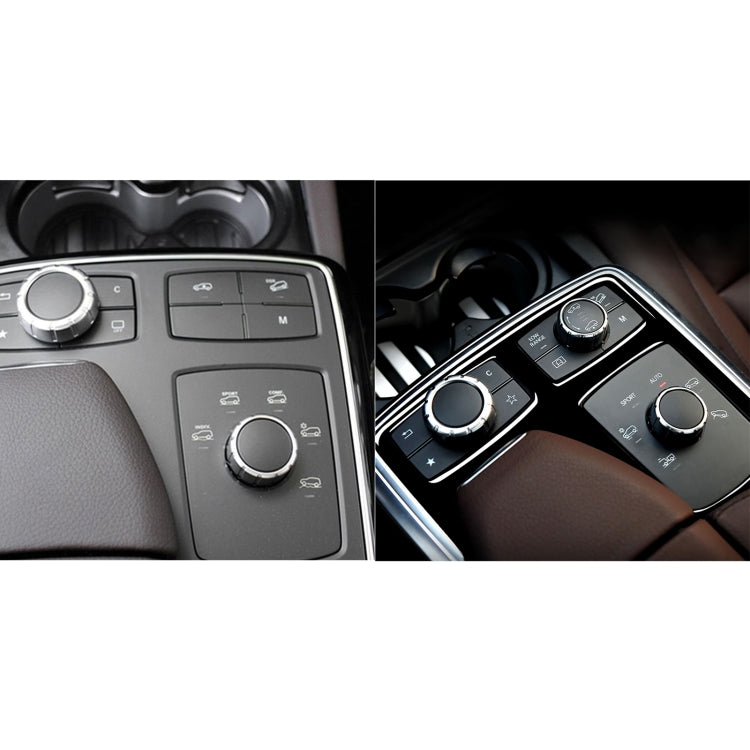 Car multimedia panel before-and-after showing black trim sticker on controls