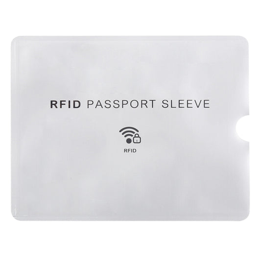 100pcs Aluminum Foil Anti Theft RFID Blocking Sleeve Passport Passbook Protector, Size: 13.5*10.5cm, Airplane Pattern 100pcs