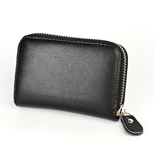 KB152 Butterfly Pattern Zipper Cowhide Leather Organ Shape Multiple Card Slots Anti-magnetic RFID Wallet for Ladies, KB152 Colour, KB152 Blue, KB152 Purple, KB152 Silver