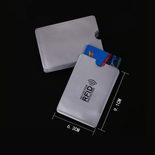10 PCS Aluminum Foil RFID Blocking Credit Card ID Bank Card Case Card Holder Cover, Size: 9.1*6.3cm, RFID 10pcs
