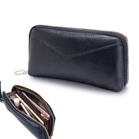2-Folding Square Genuine Leather Handbag