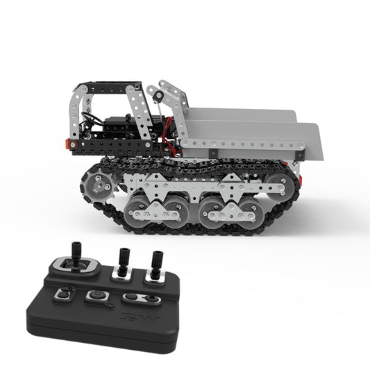 MoFun SW(RC)-007 2.4G Wireless Remote Control 10-channel Dump Truck Children DIY Stainless Steel Assembled Toy, SW(RC)-007