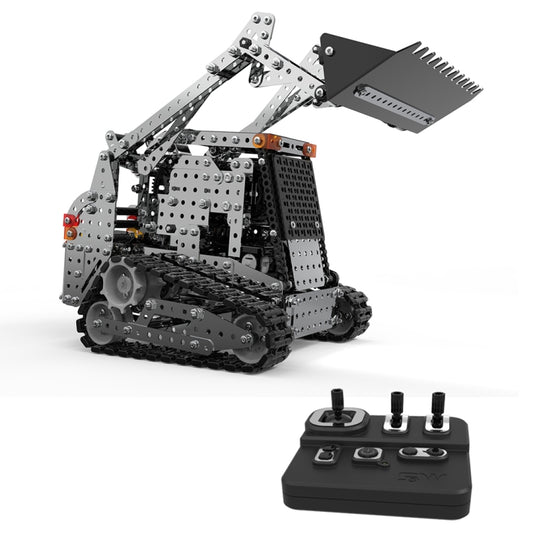 MoFun SW(RC)-008 2.4G Wireless Remote Control 10-channel Caterpillar Forklift Children DIY Stainless Steel Assembled Toy, SW(RC)-008