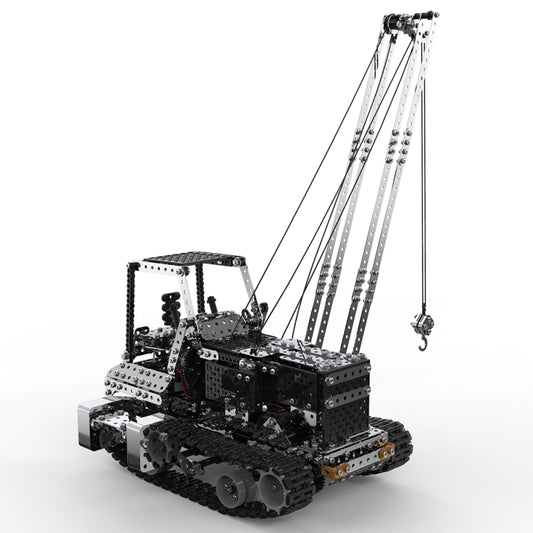 MoFun SW(RC)-010 2.4G Wireless Remote Control 10-channel Side Crane Children DIY Stainless Steel Assembled Toy, SW(RC)-010