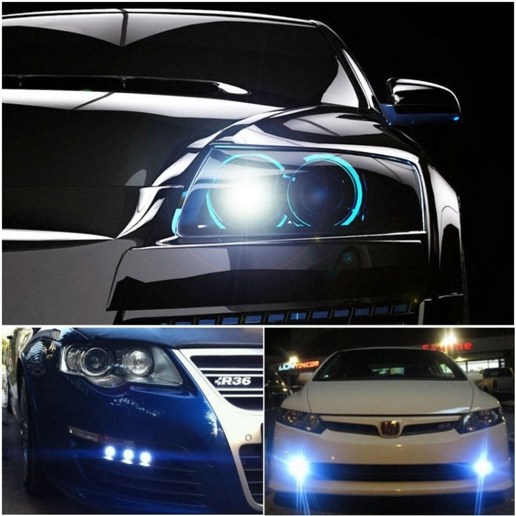 Car angel eyes fog lamp with bright white LED ring lights on front headlight area