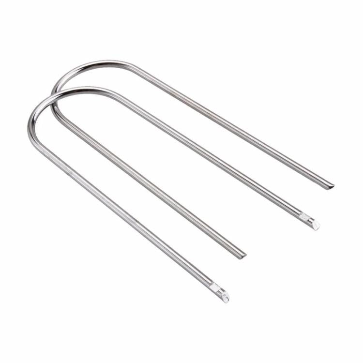 Metal car stereo removal tool with two U-shaped prongs
