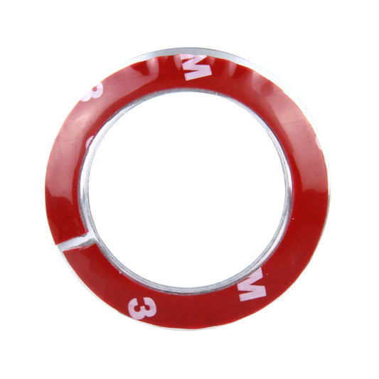 Red aluminum steering wheel decoration ring with chrome outer edge