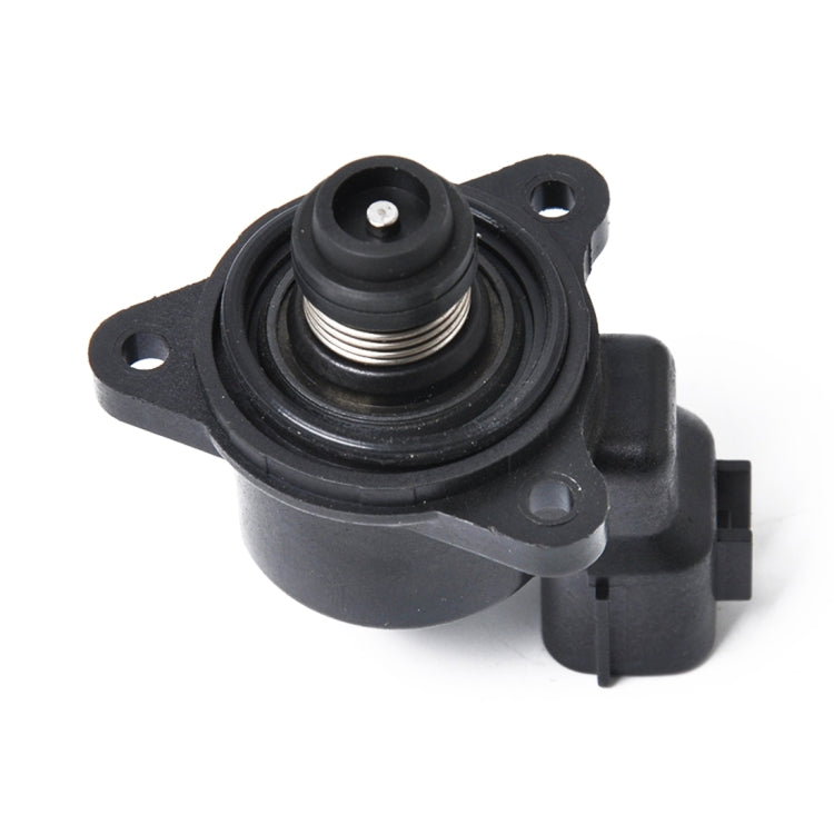 Idle air control valve with rubber diaphragm cap and threaded inlet, black mount base