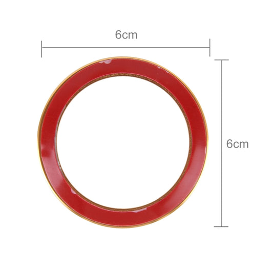 Red steering wheel decoration ring cover sticker with 6 cm diameter guide