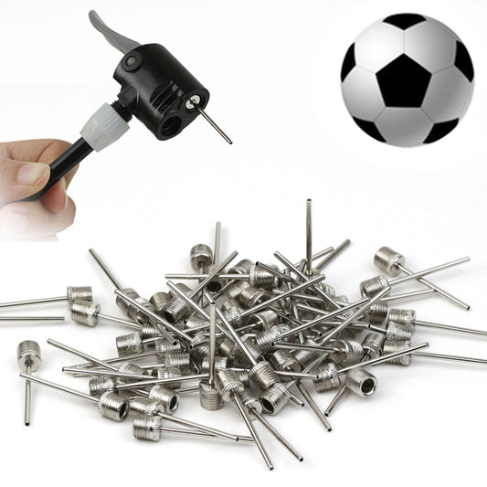 Portable air pump needle set with manual pump tool and metal needles