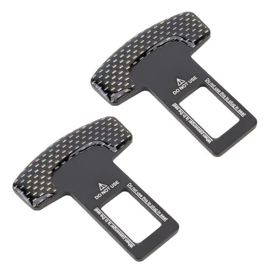 2 in 1 Car Carbon Fibre Safety Seat Belt Buckle Clip, Seat Belt Buckle Clip