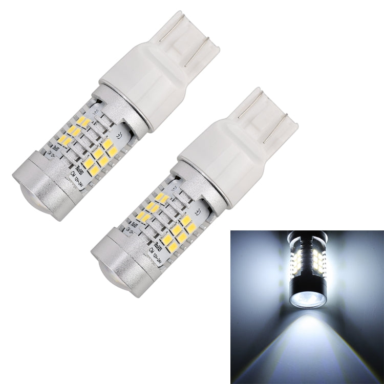 LED brake light bulbs with white LED chips and bright white light output (2-pack)