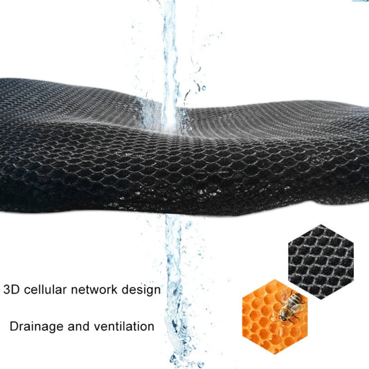 Motorcycle Breathable Sunscreen Double Layer 3D Honeycomb Small Hole Polyester Cushion Mesh, Size: XXL, Length: 92cm; Width: 55cm, Size: XXL
