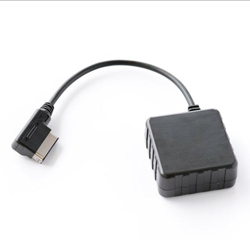 Car Bluetooth AUX audio cable harness with USB-style plug and black control box