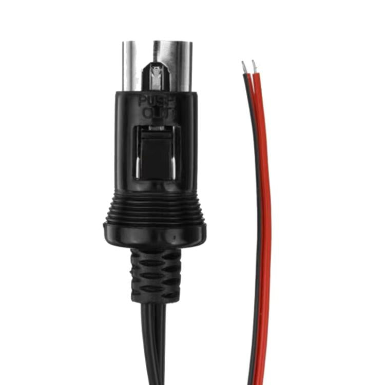 Wiring connector end of Bluetooth car adapter cable with red/black leads