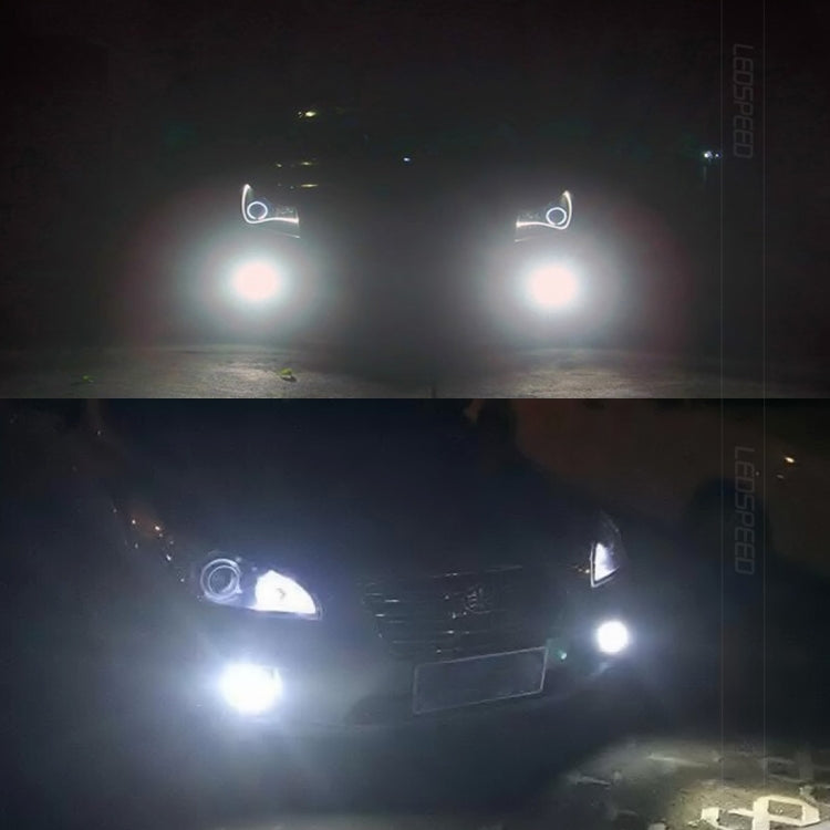Pair of H7 LED fog light bulbs with bright beam output