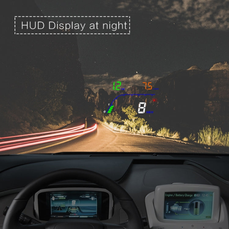 T100 OBD2 4 inch Vehicle-mounted Head Up Display Security System, Support Car Speed / Engine Revolving Speed Display / Instantaneous Fuel Consumption / Detection and Elimination Fault Code, T100
