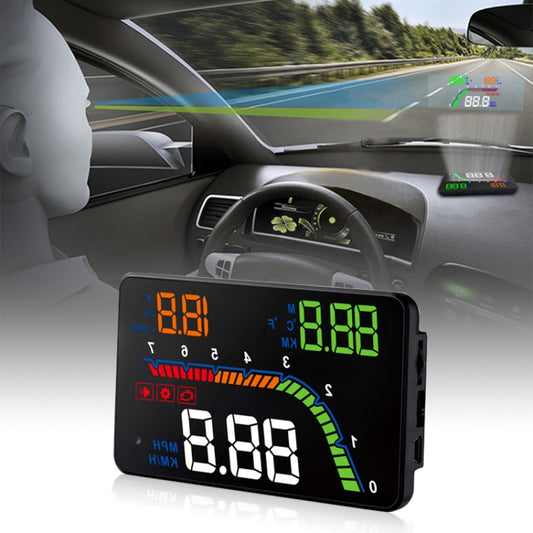 T100 OBD2 4 inch Vehicle-mounted Head Up Display Security System, Support Car Speed / Engine Revolving Speed Display / Instantaneous Fuel Consumption / Detection and Elimination Fault Code, T100
