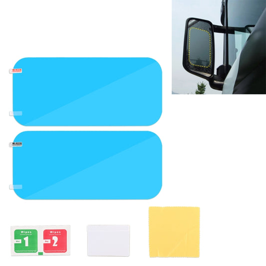 Truck PET Rearview Mirror Protective Window Clear Anti-fog Waterproof Rain Shield Film, Rain Shield Film