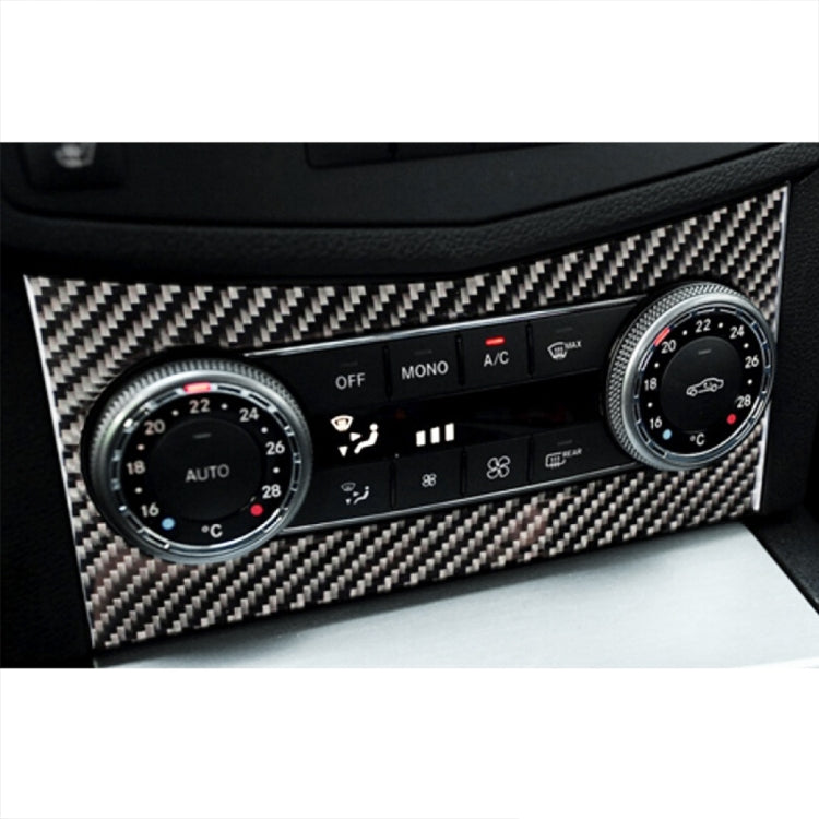 Car Air Conditioning Frame Carbon Fiber Decorative Sticker for Mercedes-Benz W204 2007-2010, Air Conditioning Frame