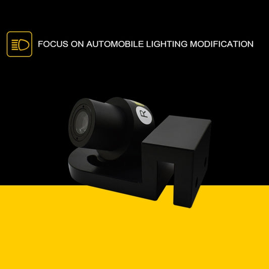 Car LED welcome projection lamp set, black projector bases with wiring, two pieces