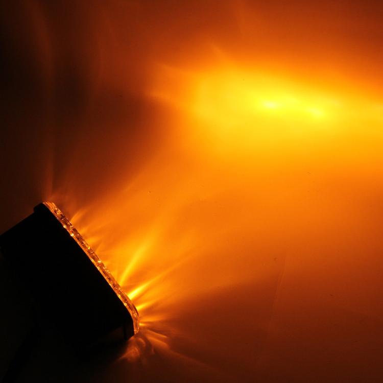 Amber beam from a tri-circular car DRL/turn light module