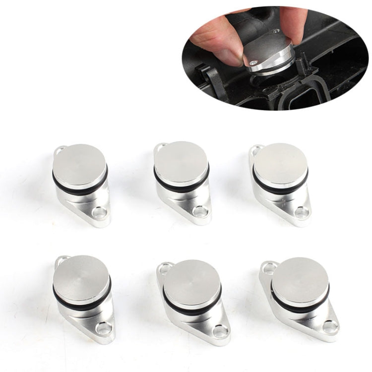 6-pack 33mm silver flap delete blank plugs with side mounting holes